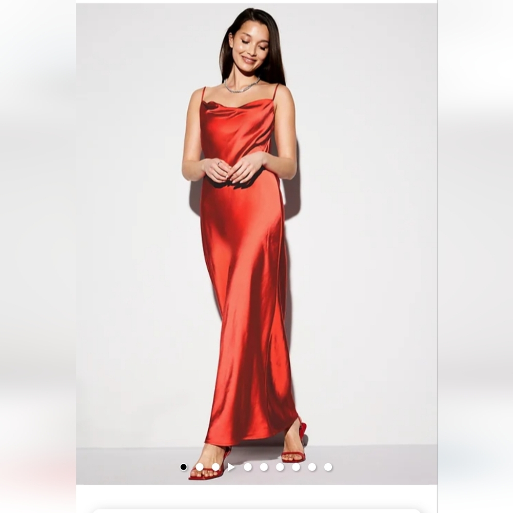 NWOT  Old Navy Red Satin Gown